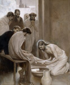 Albert edelfelt jesus washing the feet of his disciples (1898)
